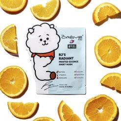 The Crème Shop X BT21 RJ’S RADIANT Printed Essence Sheet Mask - Infused With Retinol, Vitamin C, Squalane