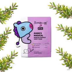 The Crème Shop X BT21 MANG’s MAGICAL Printed Essence Sheet Mask - Infused With Salicylic Acid, Tea Tree, Niacinamide