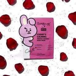 The Crème Shop X BT21 New Arrivals COOKY’S CALMING Printed Essence Sheet Mask - Infused With Bulgarian Rose Water, Glycerin, Propolis