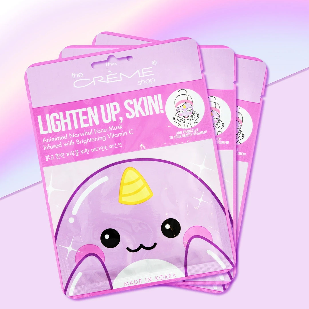 The Crème Shop Skincare Lighten Up, Skin! Animated Narwhal Face Mask - Brightening Vitamin C The Crème Shop Skincare Lighten Up, Skin! Animated Narwhal Face Mask - Brightening Vitamin C