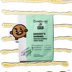 The Crème Shop X BT21 New Arrivals SHOOKY’S SHINING Printed Essence Sheet Mask - Infused With Hyaluronic Acid, Triple Peptide, Manuka Honey