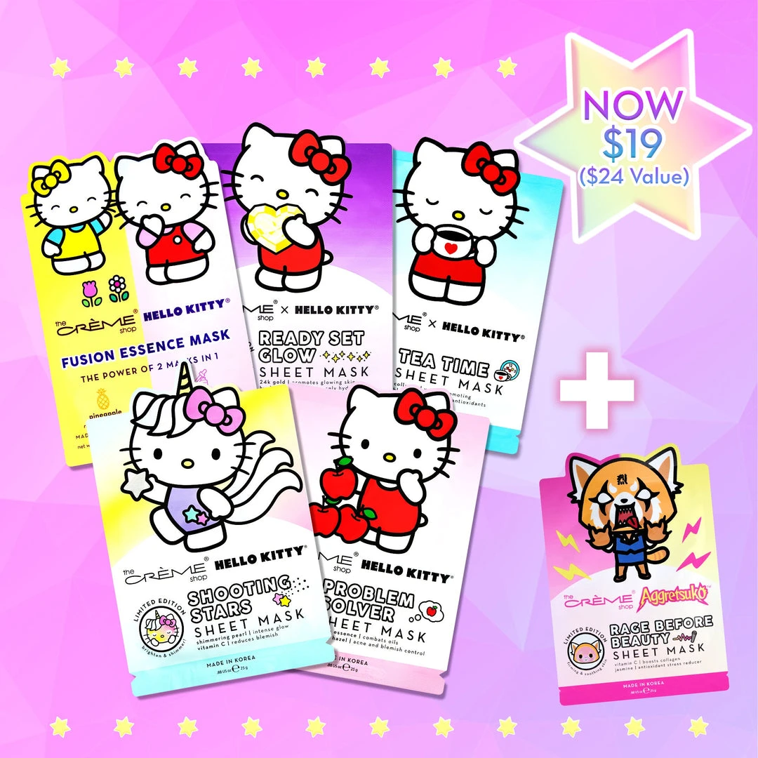 The Crème Shop X Sanrio OUT OF THE OFFICE SANRIO VAULT ($24 Value) Best Sellers The Crème Shop X Sanrio OUT OF THE OFFICE SANRIO VAULT ($24 Value) Best Sellers