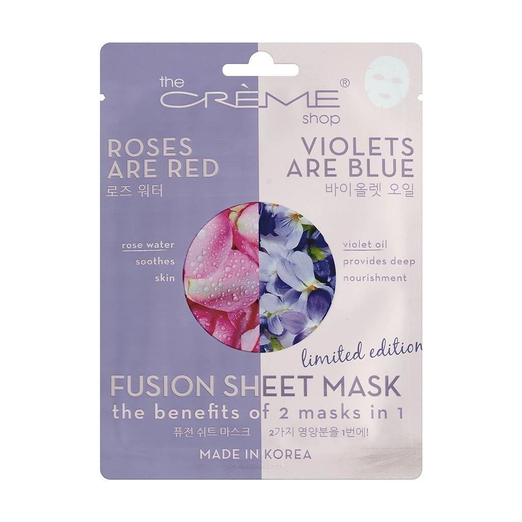 The Crème Shop Rose Water & Violet Oil Fusion Mask 1 The Crème Shop Rose Water & Violet Oil Fusion Mask