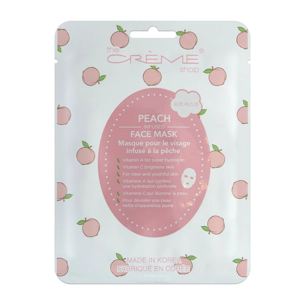 The Crème Shop Peach Face Mask Sheet Masks The Crème Shop Peach Face Mask Sheet Masks
