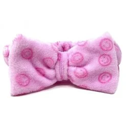 The Crème Shop Pink Teddy Headyband™ With Smiley Faces | Cruelty-Free & Vegan