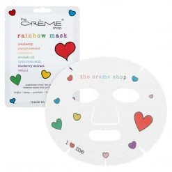 The Crème Shop Rainbow Face Mask Printed With Rainbow Hearts New Arrivals 2 The Crème Shop Rainbow Face Mask Printed With Rainbow Hearts New Arrivals