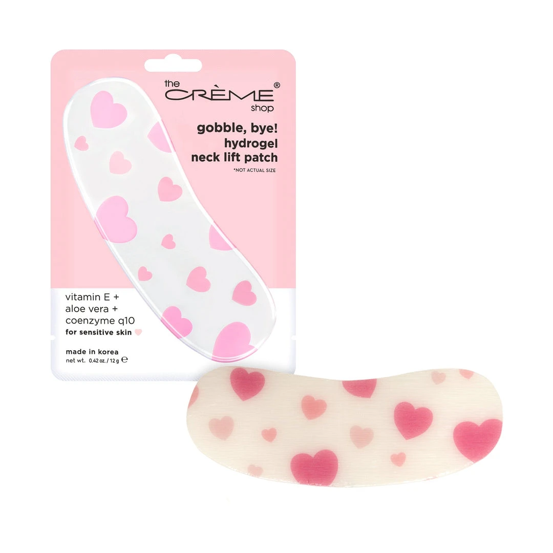 The Crème Shop Skincare Gobble, Bye! Hydrogel Neck Lift Patch - Vitamin E + Aloe Vera + Coenzyme Q10 For Sensitive Skin The Crème Shop Skincare Gobble, Bye! Hydrogel Neck Lift Patch - Vitamin E + Aloe Vera + Coenzyme Q10 For Sensitive Skin