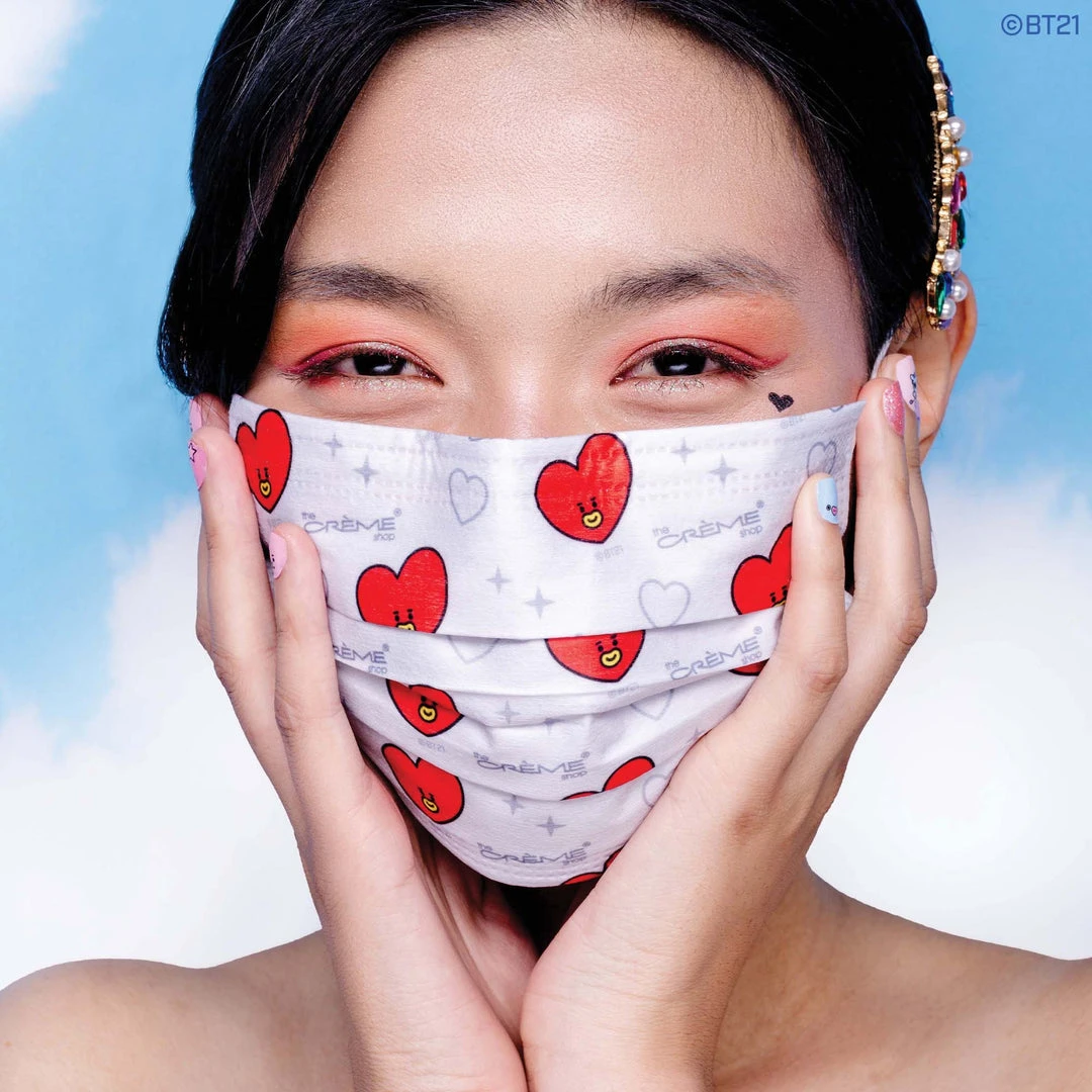 The Crème Shop X BT21 The Crème Shop | BT21: 3-Ply Disposable Protective Face Masks (Set Of 14) + 2 Reusable Pouches - Assorted Pastel New Arrivals The Crème Shop X BT21 The Crème Shop | BT21: 3-Ply Disposable Protective Face Masks (Set Of 14) + 2 Reusable Pouches - Assorted Pastel New Arrivals