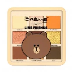 The Crème Shop X LINE FRIENDS New Arrivals BROWN’S WARM & TOASTY Eyeshadow Palette | 9 Golden Multi-Finish Shades