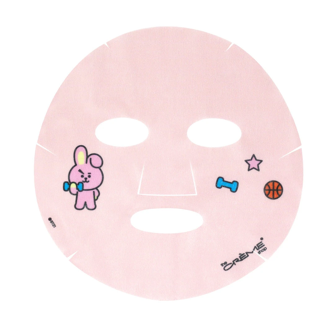 The Crème Shop X BT21 New Arrivals COOKY’S CALMING Printed Essence Sheet Mask - Infused With Bulgarian Rose Water, Glycerin, Propolis The Crème Shop X BT21 New Arrivals COOKY’S CALMING Printed Essence Sheet Mask - Infused With Bulgarian Rose Water, Glycerin, Propolis