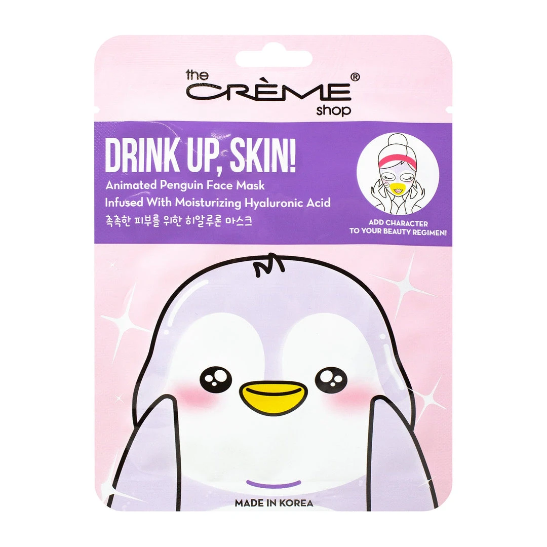 The Crème Shop New Arrivals Drink Up, Skin! Animated Penguin Face Mask - Infused With Moisturizing Hyaluronic Acid The Crème Shop New Arrivals Drink Up, Skin! Animated Penguin Face Mask - Infused With Moisturizing Hyaluronic Acid