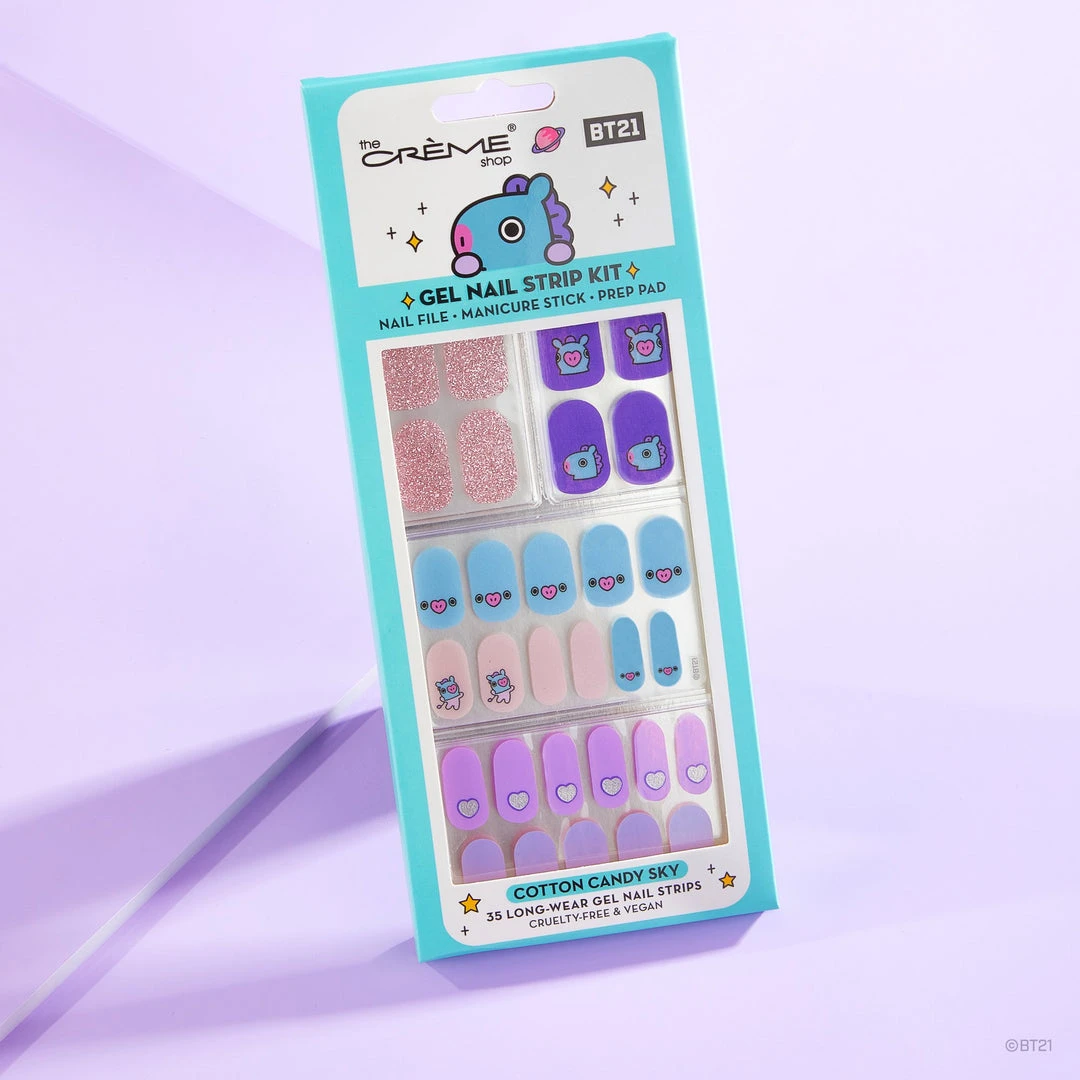 The Crème Shop X BT21 The Crème Shop | BT21: MANG Cotton Candy Sky Gel Nail Strips (Set Of 35) 1 The Crème Shop X BT21 The Crème Shop | BT21: MANG Cotton Candy Sky Gel Nail Strips (Set Of 35)