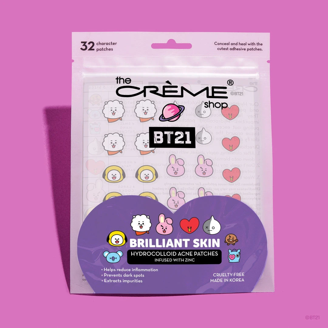 The Crème Shop X BT21 The Crème Shop | BT21: Brilliant Skin - Hydrocolloid Acne Patches | Infused With Zinc The Crème Shop X BT21 The Crème Shop | BT21: Brilliant Skin - Hydrocolloid Acne Patches | Infused With Zinc