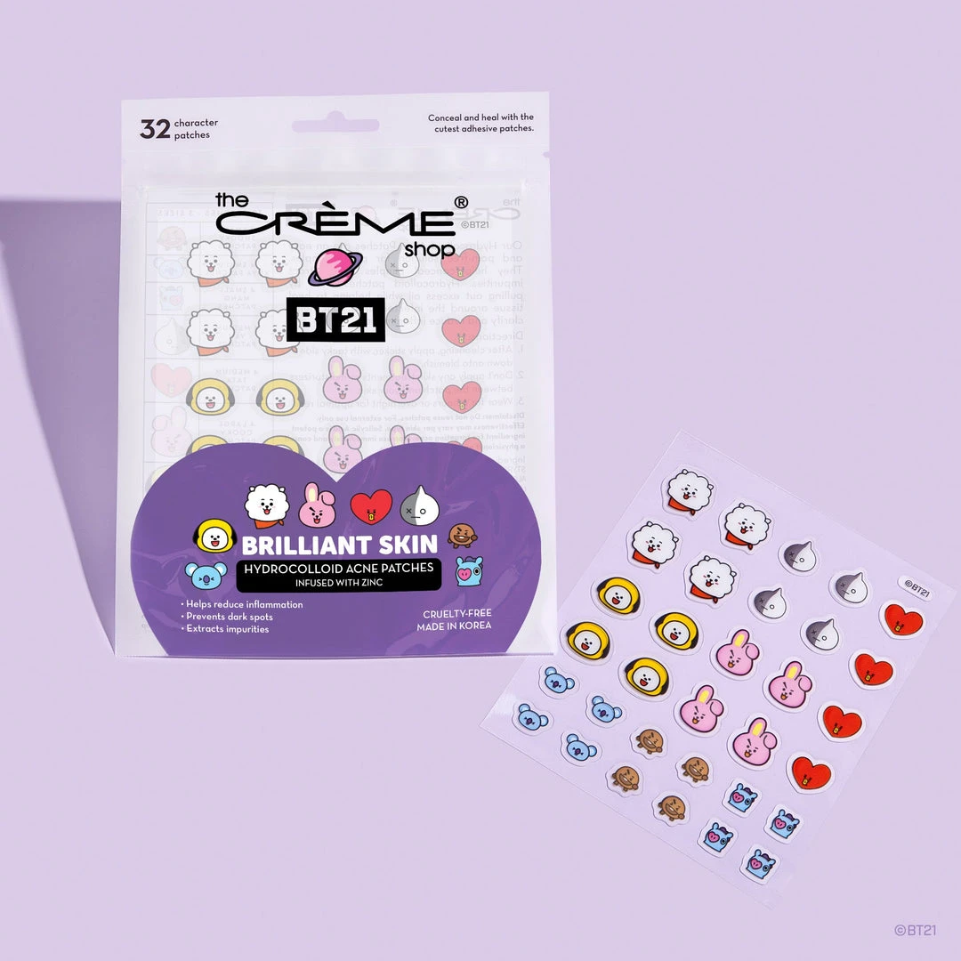The Crème Shop X BT21 The Crème Shop | BT21: Brilliant Skin - Hydrocolloid Acne Patches | Infused With Zinc The Crème Shop X BT21 The Crème Shop | BT21: Brilliant Skin - Hydrocolloid Acne Patches | Infused With Zinc