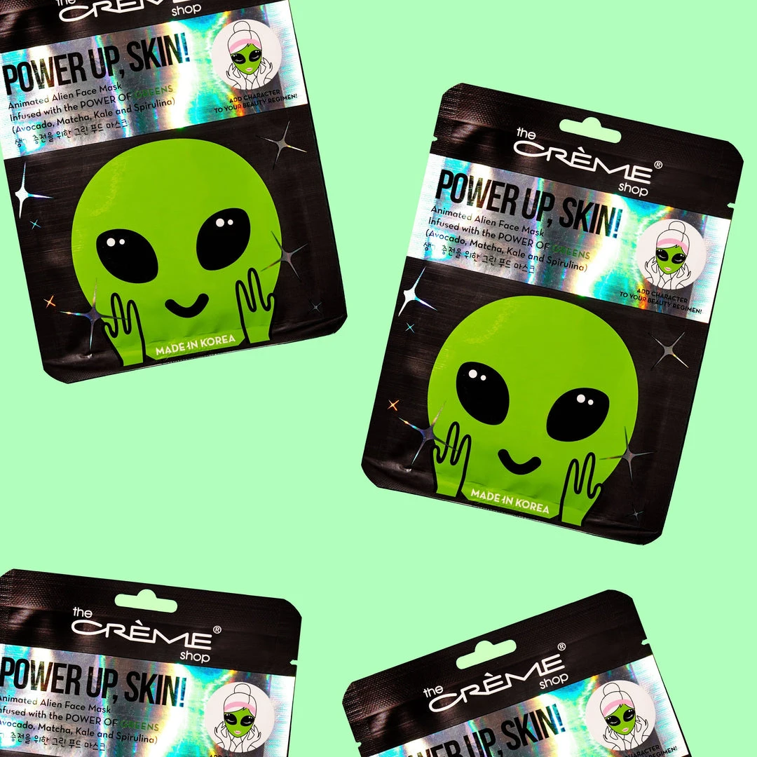 The Crème Shop Power Up, Skin! Animated Alien Face Mask - Power Of Greens New Arrivals The Crème Shop Power Up, Skin! Animated Alien Face Mask - Power Of Greens New Arrivals