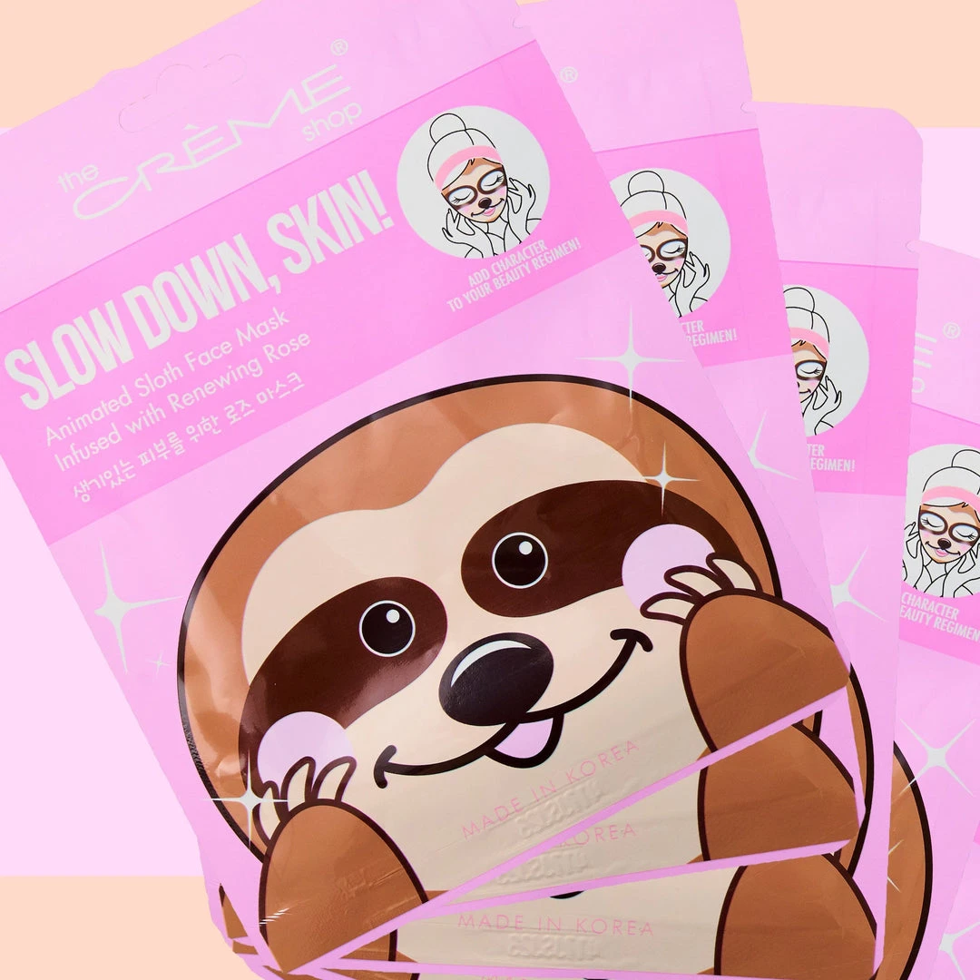 The Crème Shop Skincare Slow Down, Skin! Animated Sloth Face Mask - Renewing Rose The Crème Shop Skincare Slow Down, Skin! Animated Sloth Face Mask - Renewing Rose