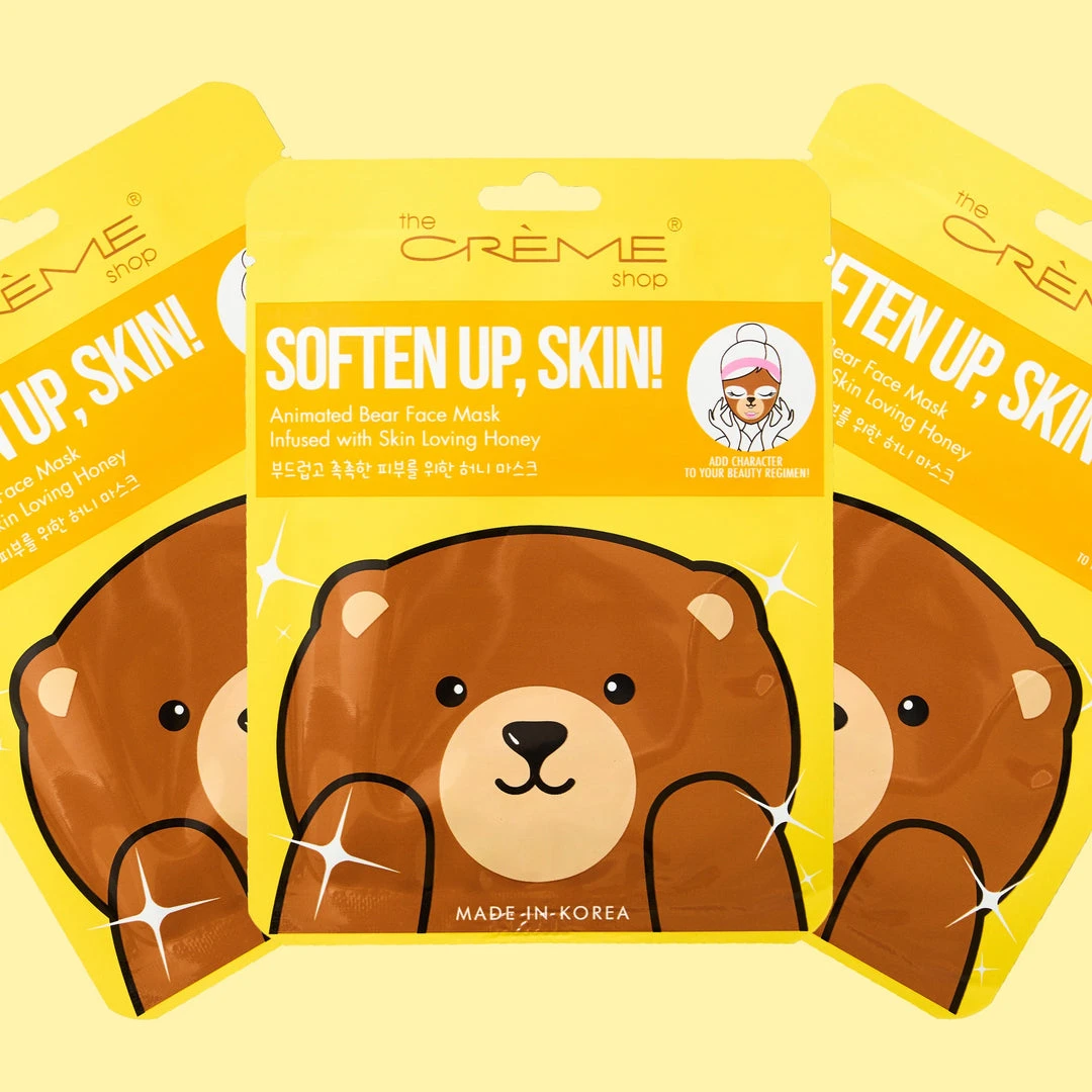 The Crème Shop Soften Up, Skin! Animated Bear Face Mask - Skin Loving Honey The Crème Shop Soften Up, Skin! Animated Bear Face Mask - Skin Loving Honey