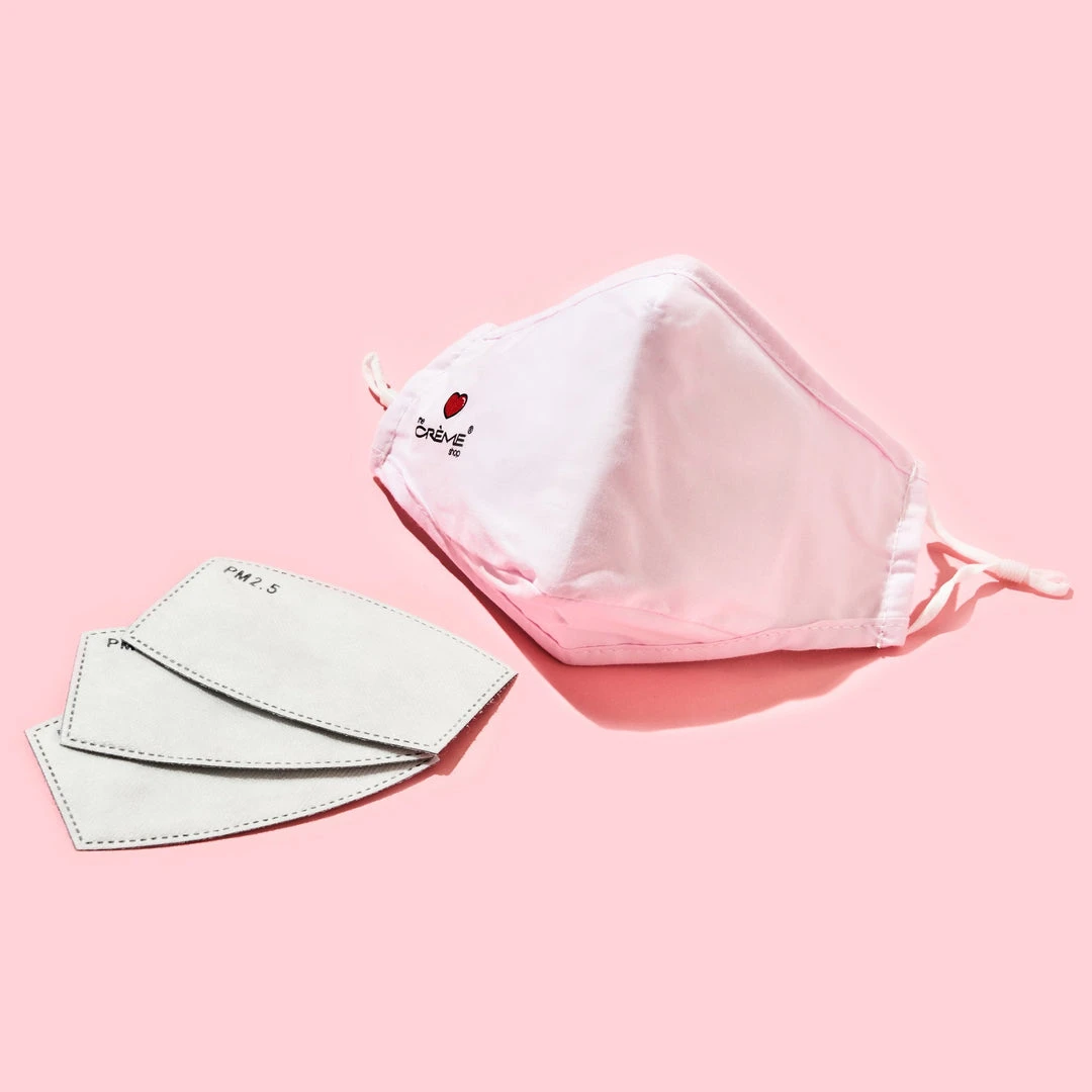 The Crème Shop “Breathe Easy” Reusable Mask (Includes 3 PM2.5 Filter Refills) Pink Personal Protective Equipment The Crème Shop “Breathe Easy” Reusable Mask (Includes 3 PM2.5 Filter Refills) Pink Personal Protective Equipment