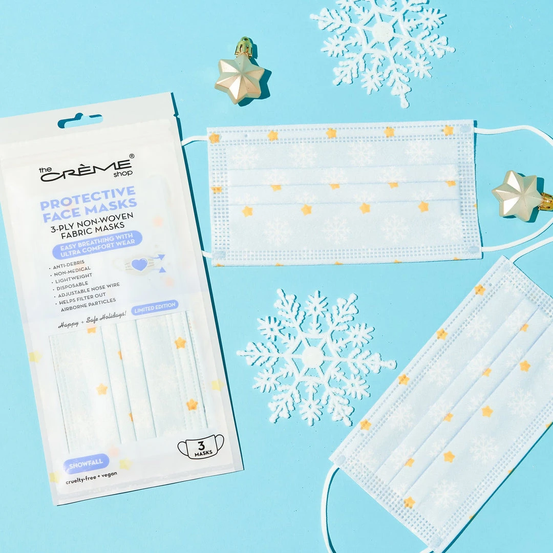 The Crème Shop 3-Ply Protective Face Mask - Snowfall (Disposable) The Crème Shop 3-Ply Protective Face Mask - Snowfall (Disposable)