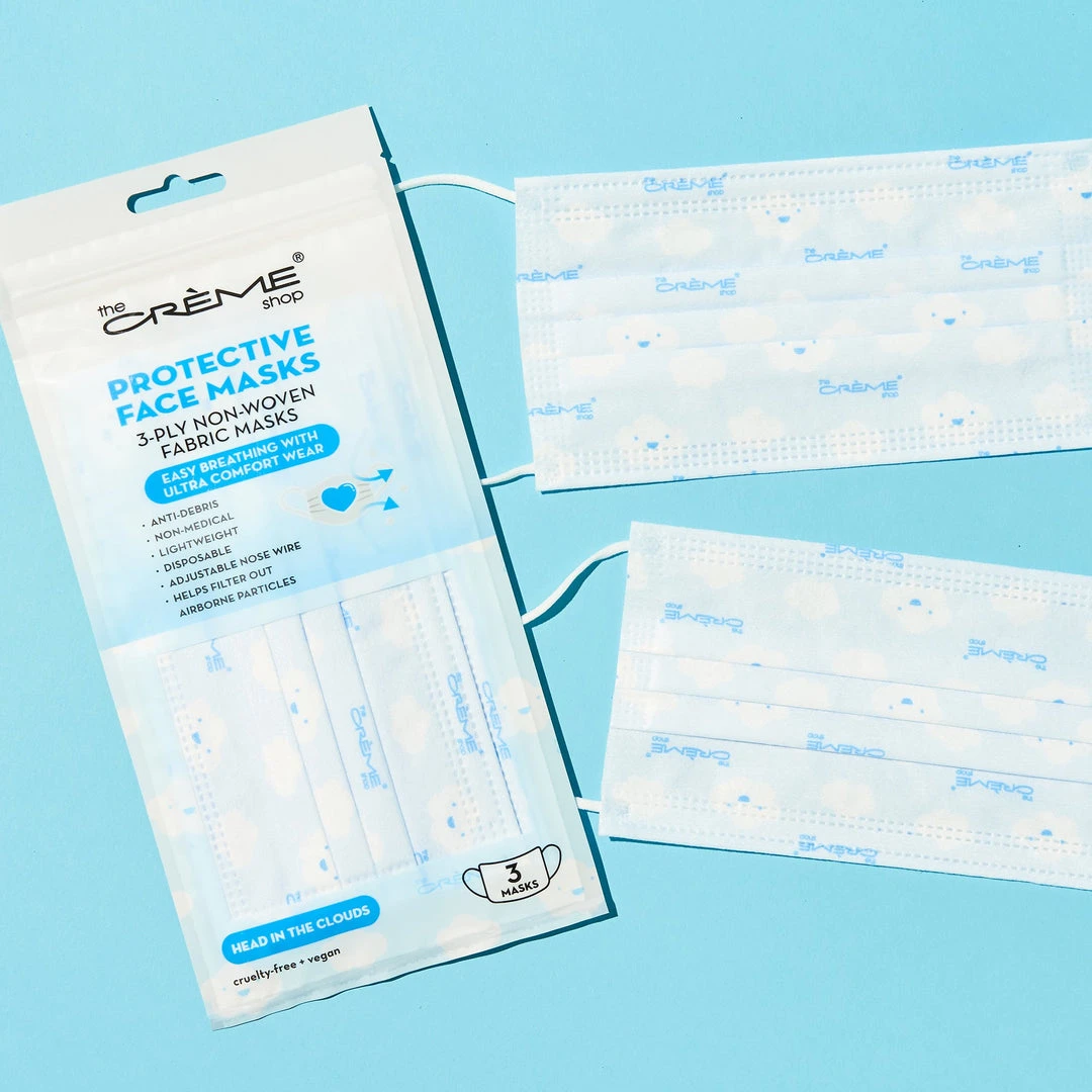 The Crème Shop 3-Ply Protective Face Mask - Head In The Clouds (Disposable) New Arrivals The Crème Shop 3-Ply Protective Face Mask - Head In The Clouds (Disposable) New Arrivals