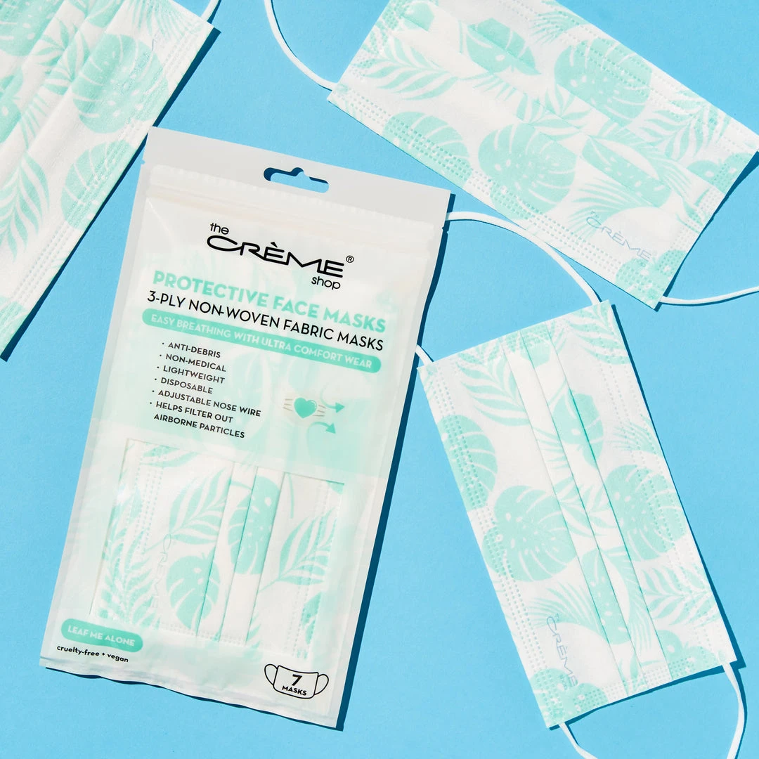 The Crème Shop 3-Ply Protective Face Mask - Leaf Me Alone (Disposable) The Crème Shop 3-Ply Protective Face Mask - Leaf Me Alone (Disposable)