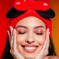 The Crème Shop X Disney New Arrivals The Crème Shop | Disney: 3D Teddy Headyband™ In "Spotted In Red"