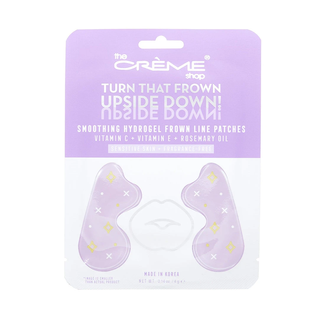 The Crème Shop “Turn That Frown Upside Down!” | Smoothing Hydrogel Frown Line Patches (Vitamin C + Vitamin E + Rosemary Oil) New Arrivals The Crème Shop “Turn That Frown Upside Down!” | Smoothing Hydrogel Frown Line Patches (Vitamin C + Vitamin E + Rosemary Oil) New Arrivals