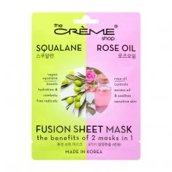 The Crème Shop New Arrivals Squalane & Rose Oil Fusion Sheet Mask