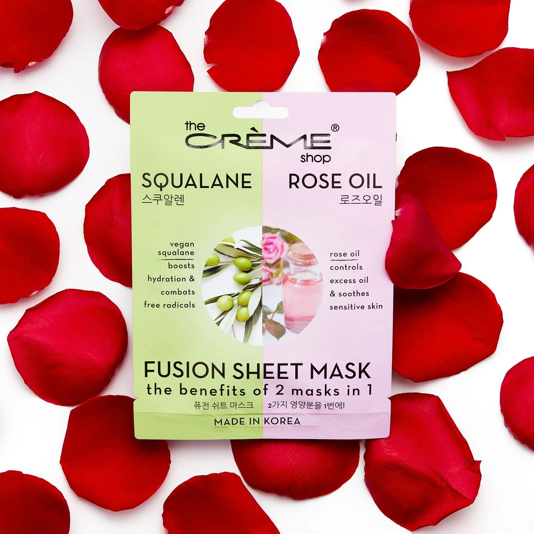 The Crème Shop New Arrivals Squalane & Rose Oil Fusion Sheet Mask The Crème Shop New Arrivals Squalane & Rose Oil Fusion Sheet Mask