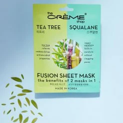 The Crème Shop New Arrivals Tea Tree & Squalane Fusion Sheet Mask