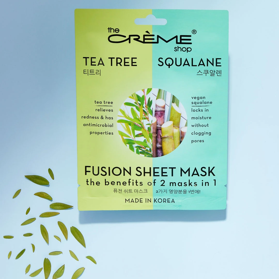 The Crème Shop New Arrivals Tea Tree & Squalane Fusion Sheet Mask The Crème Shop New Arrivals Tea Tree & Squalane Fusion Sheet Mask