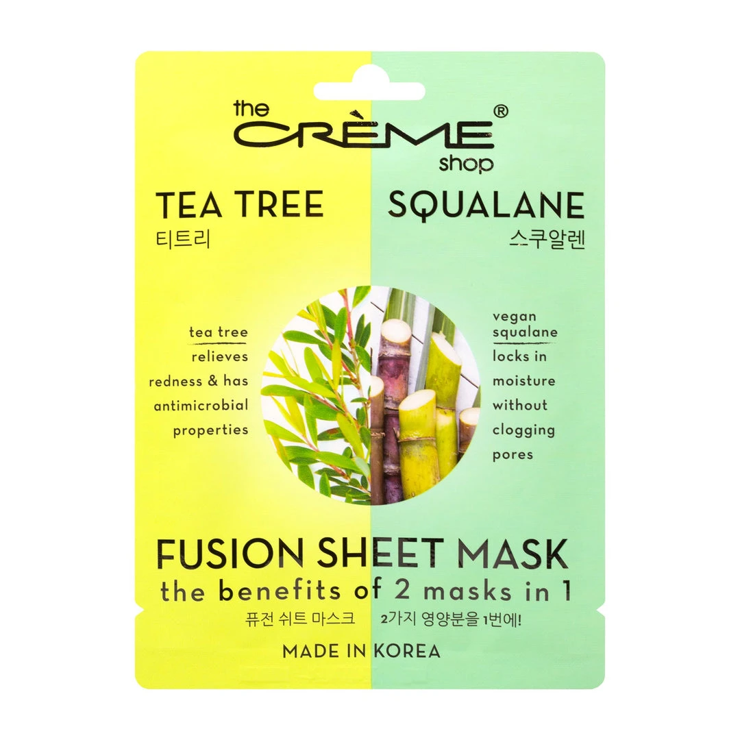 The Crème Shop New Arrivals Tea Tree & Squalane Fusion Sheet Mask The Crème Shop New Arrivals Tea Tree & Squalane Fusion Sheet Mask