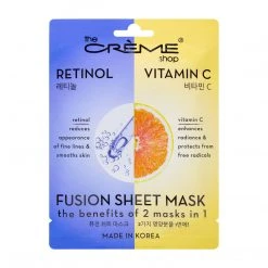 The Crème Shop New Arrivals Retinol & Vitamin C Fusion Sheet Mask