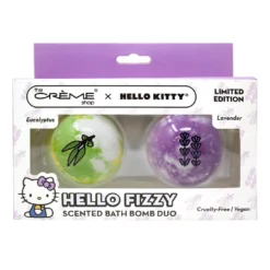 The Crème Shop X Sanrio New Arrivals Hello Kitty HELLO FIZZY Scented Bath Bomb Duo | Eucalyptus & Lavender (Cruelty-Free & Vegan)