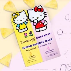 The Crème Shop X Sanrio Hello Kitty & Mimi Pineapple & Hyaluronic Acid Fusion Sheet Mask
