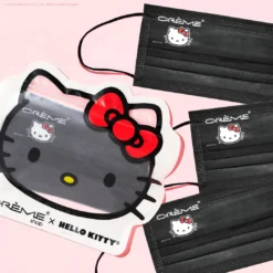 The Crème Shop X Sanrio Hello Kitty 3-Ply Disposable Protective Face Mask | Iconic Black New Arrivals