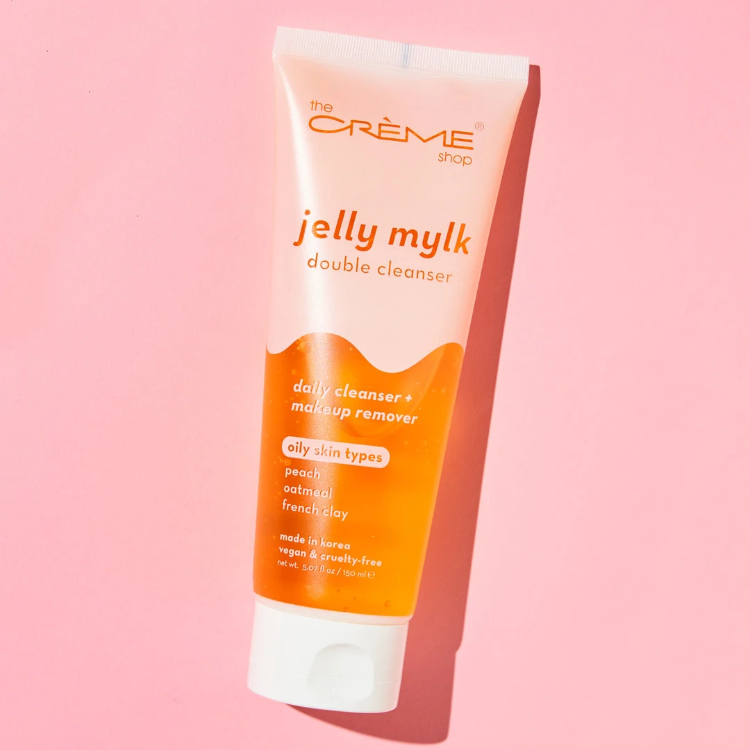 The Crème Shop New Arrivals Jelly Mylk Double Cleanser (Vegan) | Peach + Oatmeal + French Clay The Crème Shop New Arrivals Jelly Mylk Double Cleanser (Vegan) | Peach + Oatmeal + French Clay