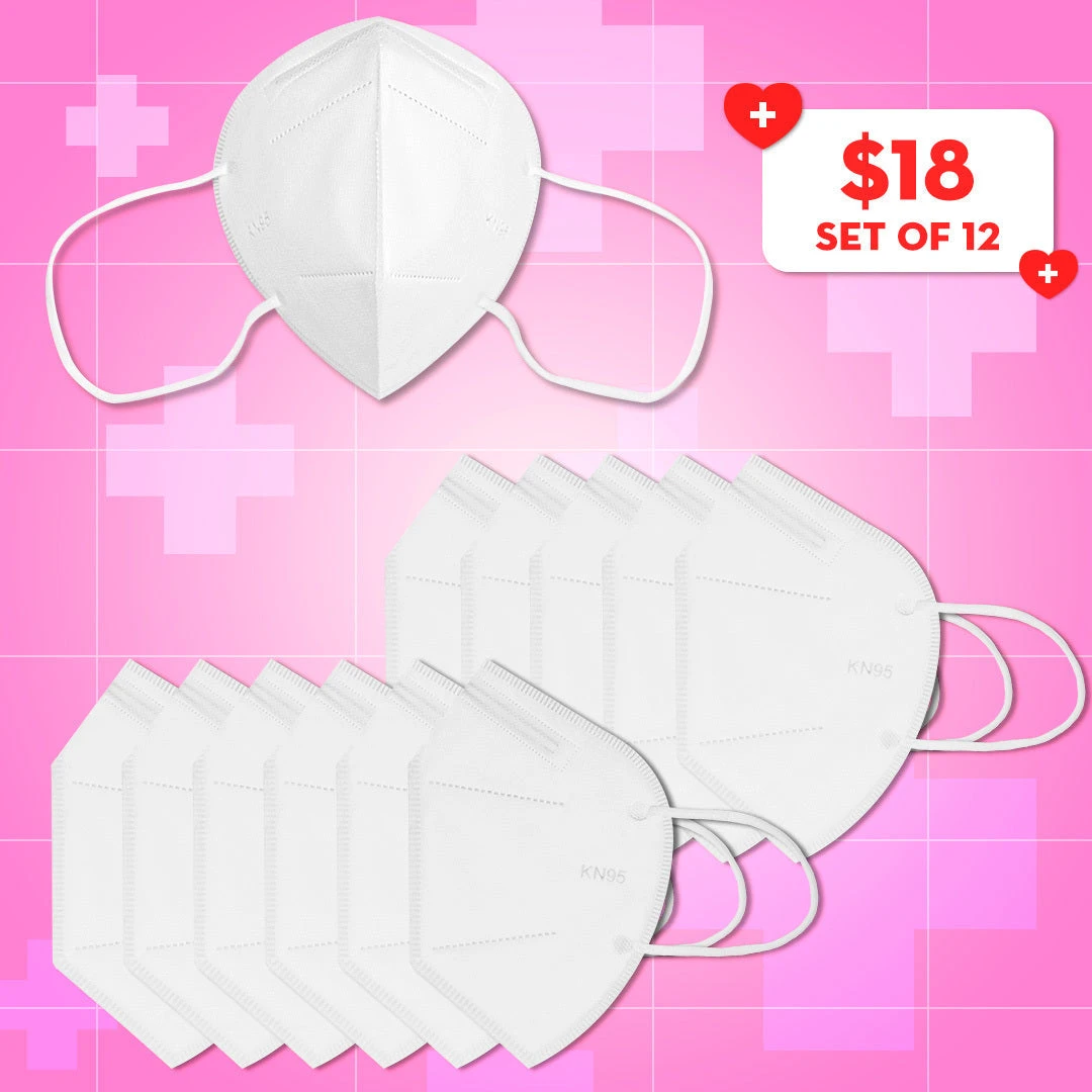 The Crème Shop Best Sellers KN95 Mask Particulate Respirator - Set Of 12 The Crème Shop Best Sellers KN95 Mask Particulate Respirator - Set Of 12