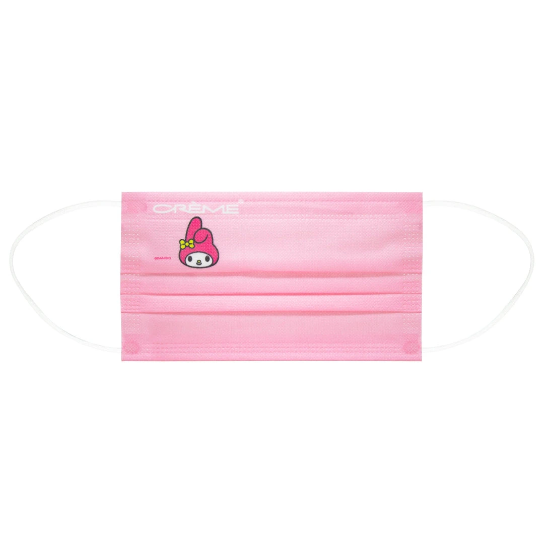 The Crème Shop X Sanrio New Arrivals My Melody X Kuromi 3-Ply Disposable Protective Face Mask Set The Crème Shop X Sanrio New Arrivals My Melody X Kuromi 3-Ply Disposable Protective Face Mask Set