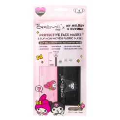 The Crème Shop X Sanrio New Arrivals My Melody X Kuromi 3-Ply Disposable Protective Face Mask Set