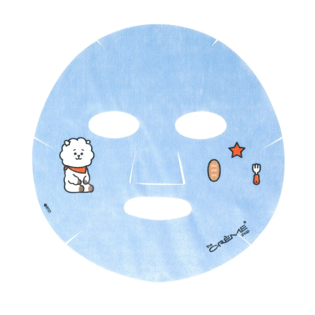The Crème Shop X BT21 RJ’S RADIANT Printed Essence Sheet Mask - Infused With Retinol, Vitamin C, Squalane The Crème Shop X BT21 RJ’S RADIANT Printed Essence Sheet Mask - Infused With Retinol, Vitamin C, Squalane