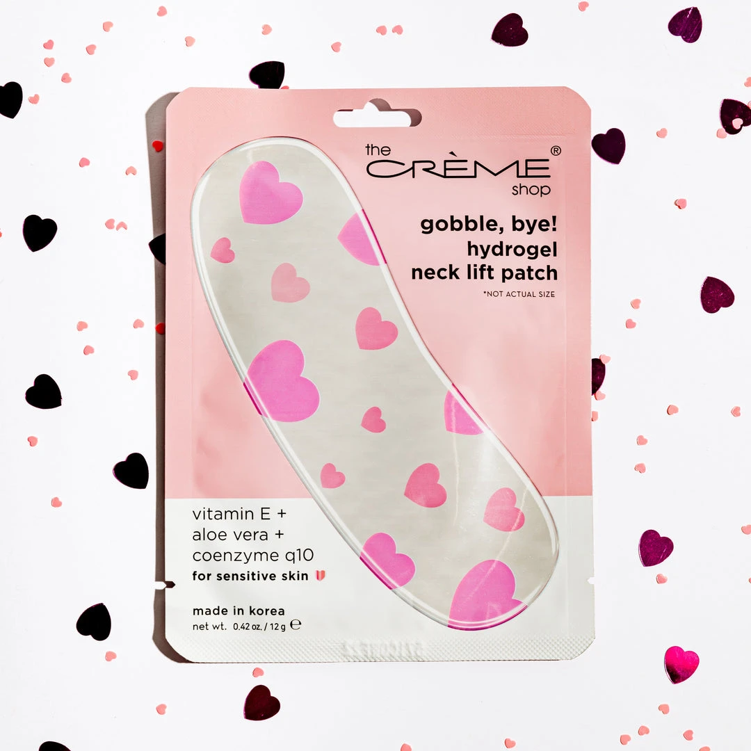 The Crème Shop Skincare Gobble, Bye! Hydrogel Neck Lift Patch - Vitamin E + Aloe Vera + Coenzyme Q10 For Sensitive Skin The Crème Shop Skincare Gobble, Bye! Hydrogel Neck Lift Patch - Vitamin E + Aloe Vera + Coenzyme Q10 For Sensitive Skin