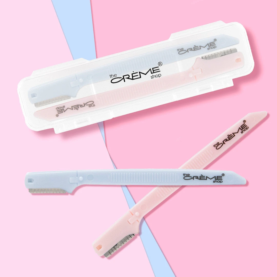 The Crème Shop Portable Precision Razors + Travel Case (Set Of 2) The Crème Shop Portable Precision Razors + Travel Case (Set Of 2)