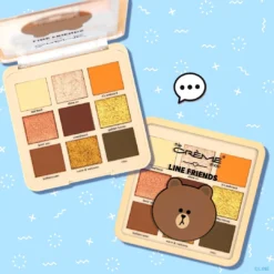 The Crème Shop X LINE FRIENDS New Arrivals BROWN’S WARM & TOASTY Eyeshadow Palette | 9 Golden Multi-Finish Shades