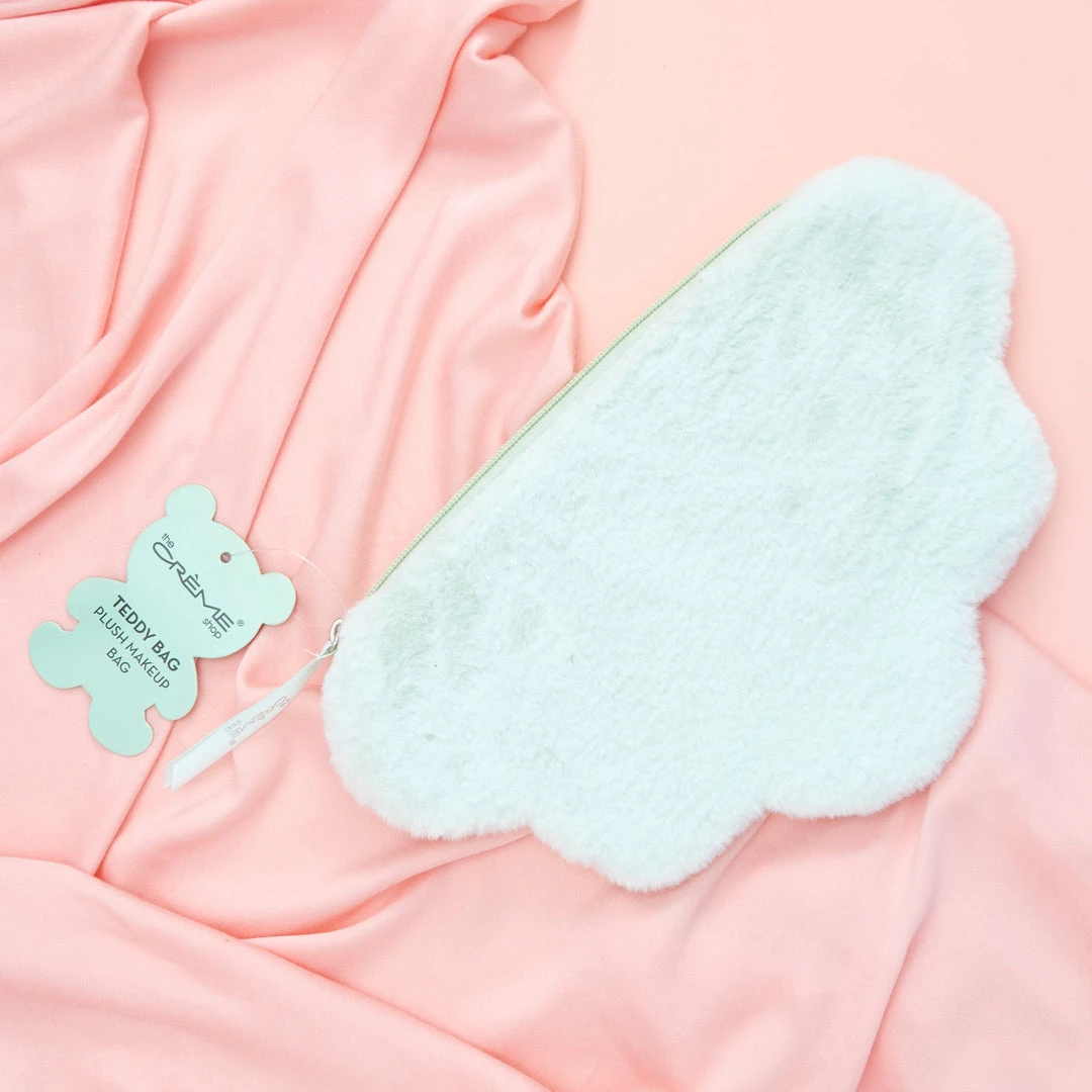 The Crème Shop Teddy Bag Plush Makeup Pouch - Cloud 9 The Crème Shop Teddy Bag Plush Makeup Pouch - Cloud 9