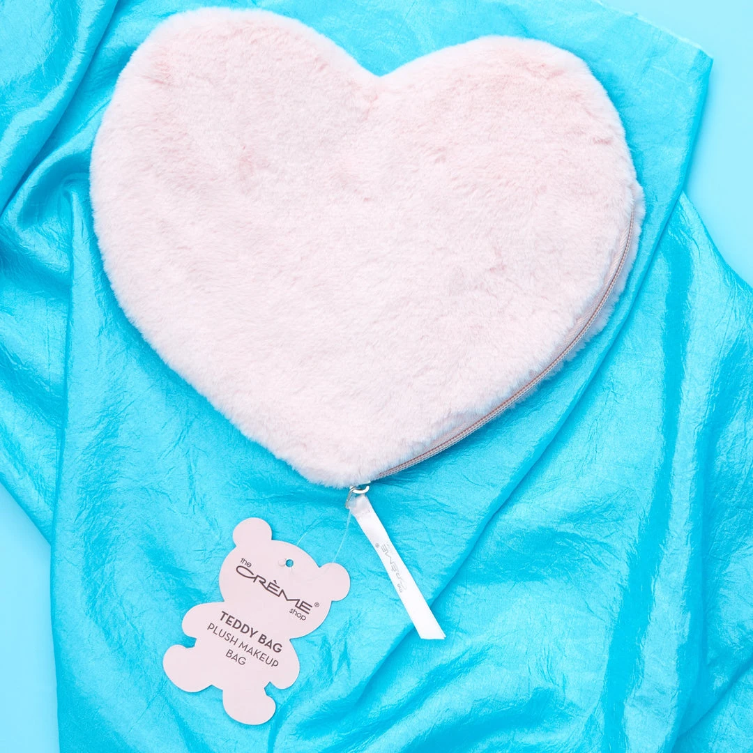 The Crème Shop Teddy Bag Plush Makeup Pouch - Sweetheart The Crème Shop Teddy Bag Plush Makeup Pouch - Sweetheart