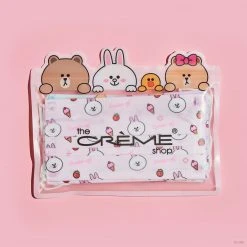 The Crème Shop X LINE FRIENDS LINE Friends Assorted 3-Ply Disposable Face Masks (Set Of 16) + 2 Reusable Pouches