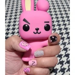 The Crème Shop X BT21 The Crème Shop | BT21: COOKY Energy Pink Gel Nail Strips (Set Of 35) New Arrivals