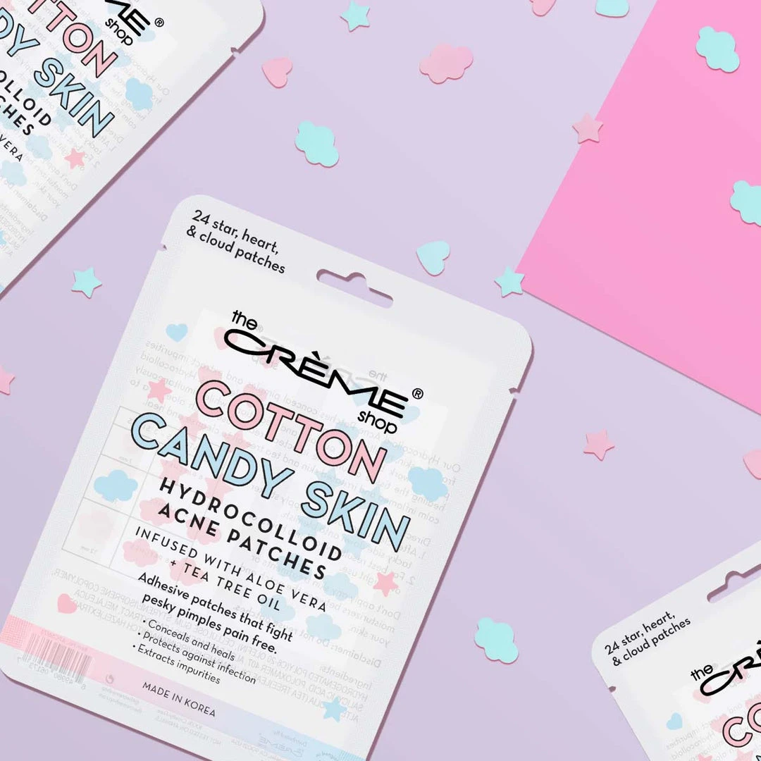 The Crème Shop Cotton Candy Skin - Hydrocolloid Acne Patches | Infused With Aloe Vera + Tea Tree The Crème Shop Cotton Candy Skin - Hydrocolloid Acne Patches | Infused With Aloe Vera + Tea Tree