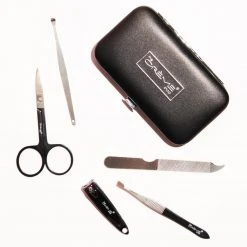 The Crème Shop Complete Manicure Set With Pouch - Black Tools